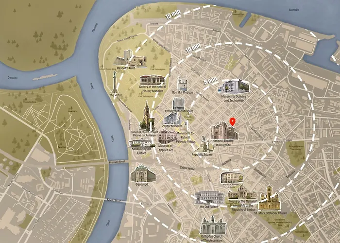 Scadarlija Vintage Old Town Renovated * Belgrado